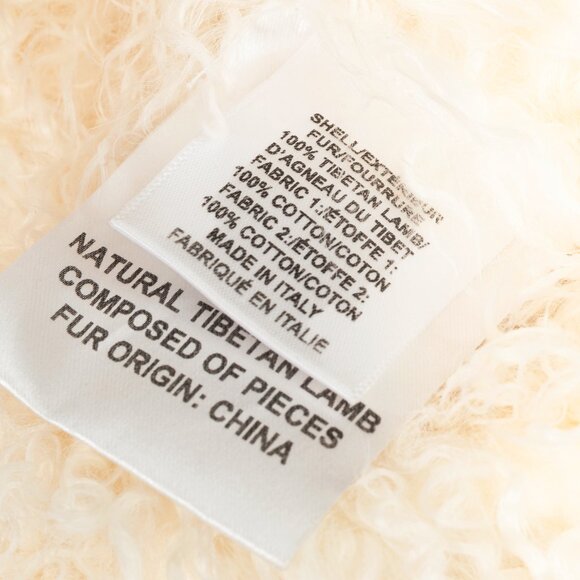 Altuzarra PF/15 Green Cotton Quilted Lamb-Fur Coat - Picture 10 of 11